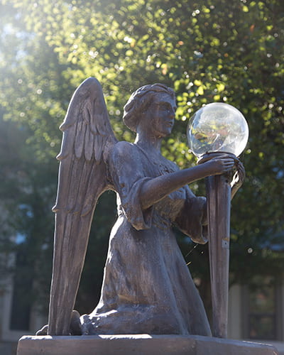 statue on campus